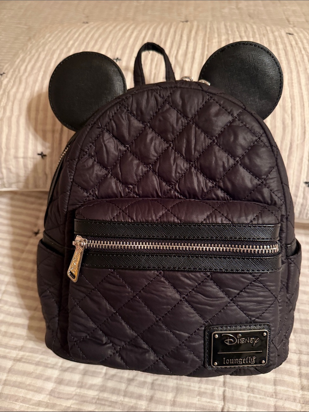 Disney Mickey Quilted Black Loungefly Bag